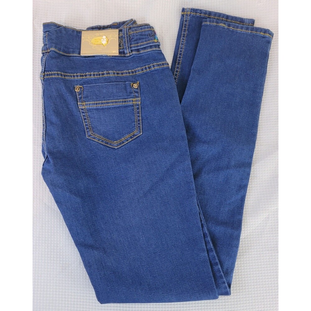 Paradis Miss Juniors 9 Jeans Bling Glitter Womens Blue Denim Cotton Blend
